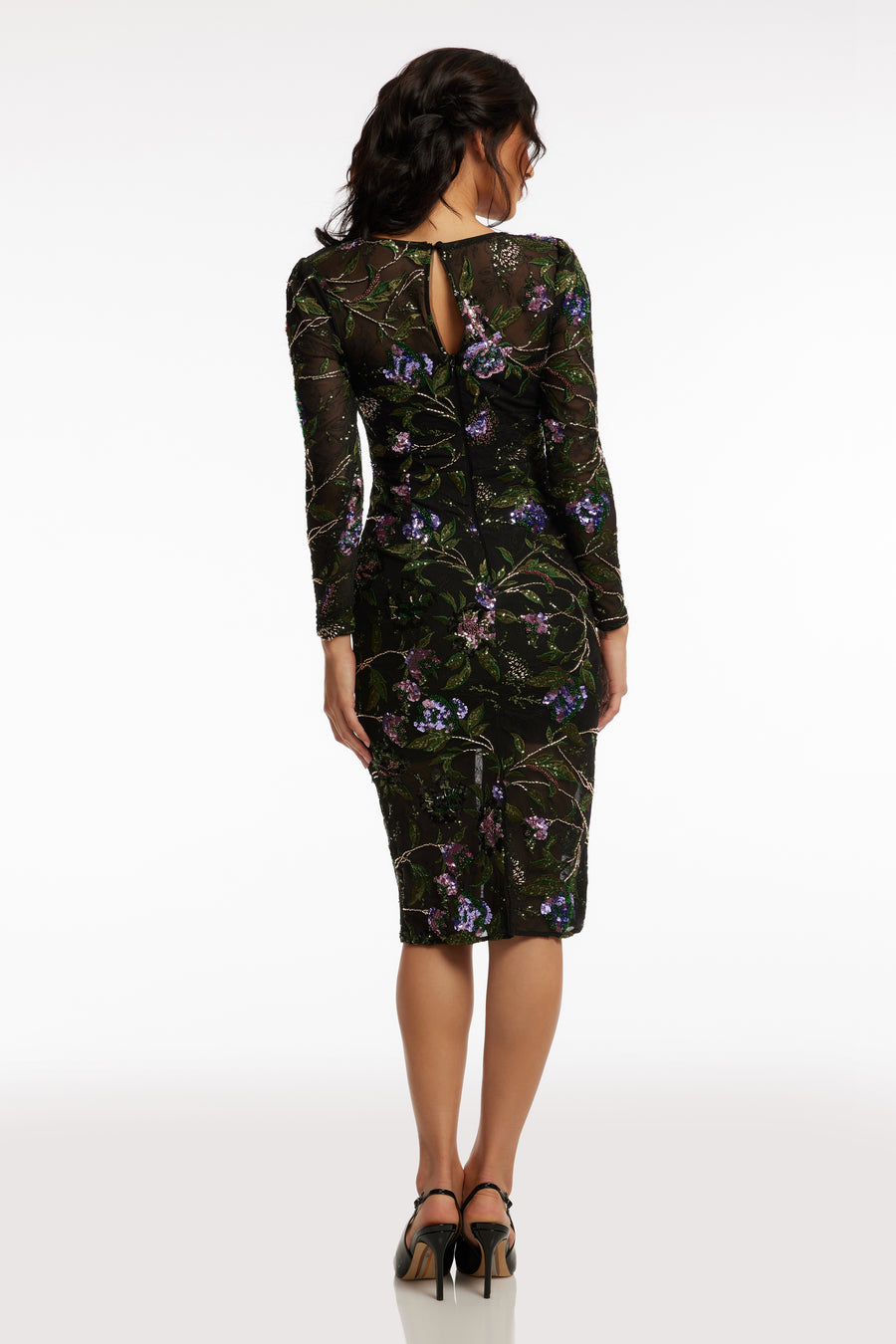 Sophia Dress / BLACK MULTI