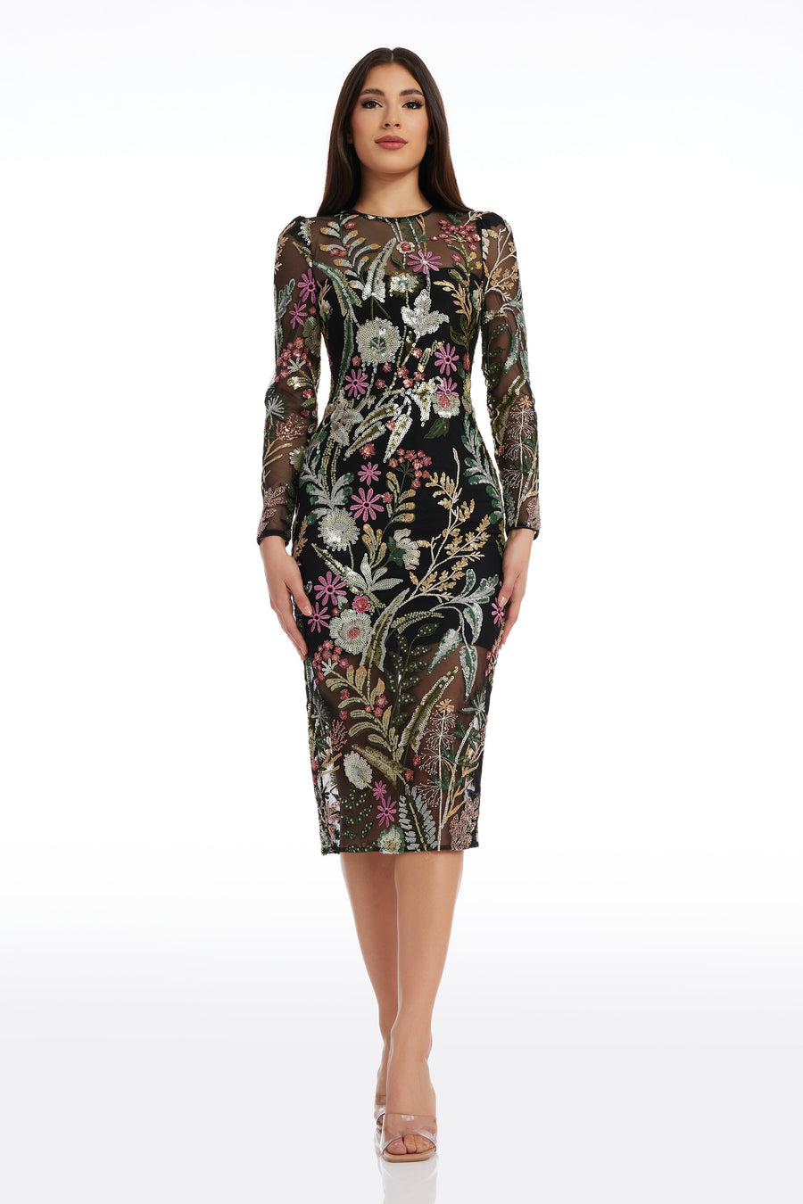Sophia Floral Sequin Dress Dress the Population Sophia Floral Sequin Dress Dress the Population