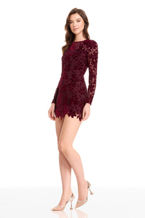 STASSI DRESS / OXBLOOD