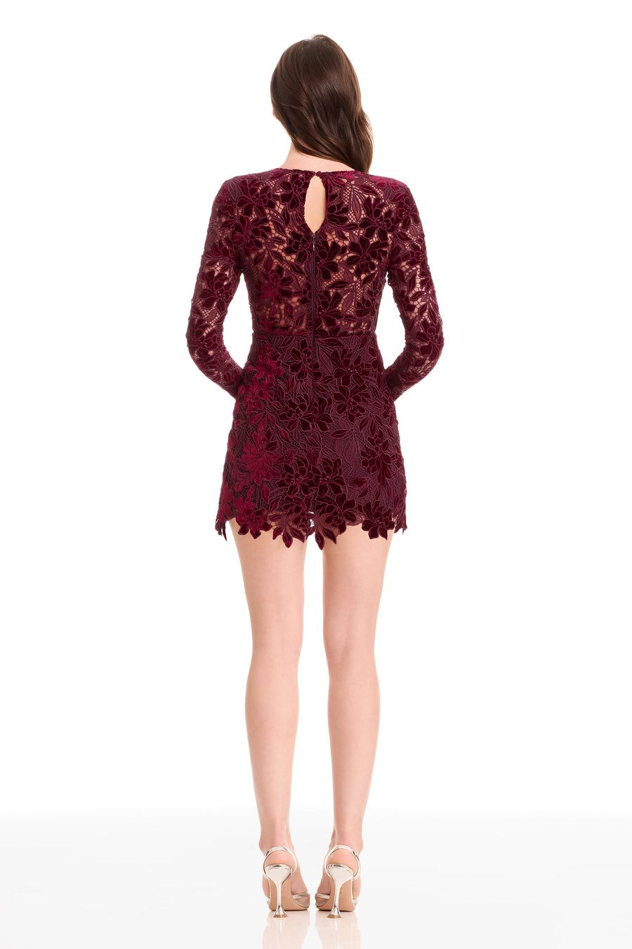 Dress The Population Stassi Lace Mini Dress - Oxblood - XXL Dress The Population Stassi Lace Mini Dress - Oxblood - XXL