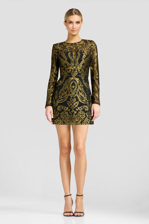 Stassi Dress / BLACK-GOLD