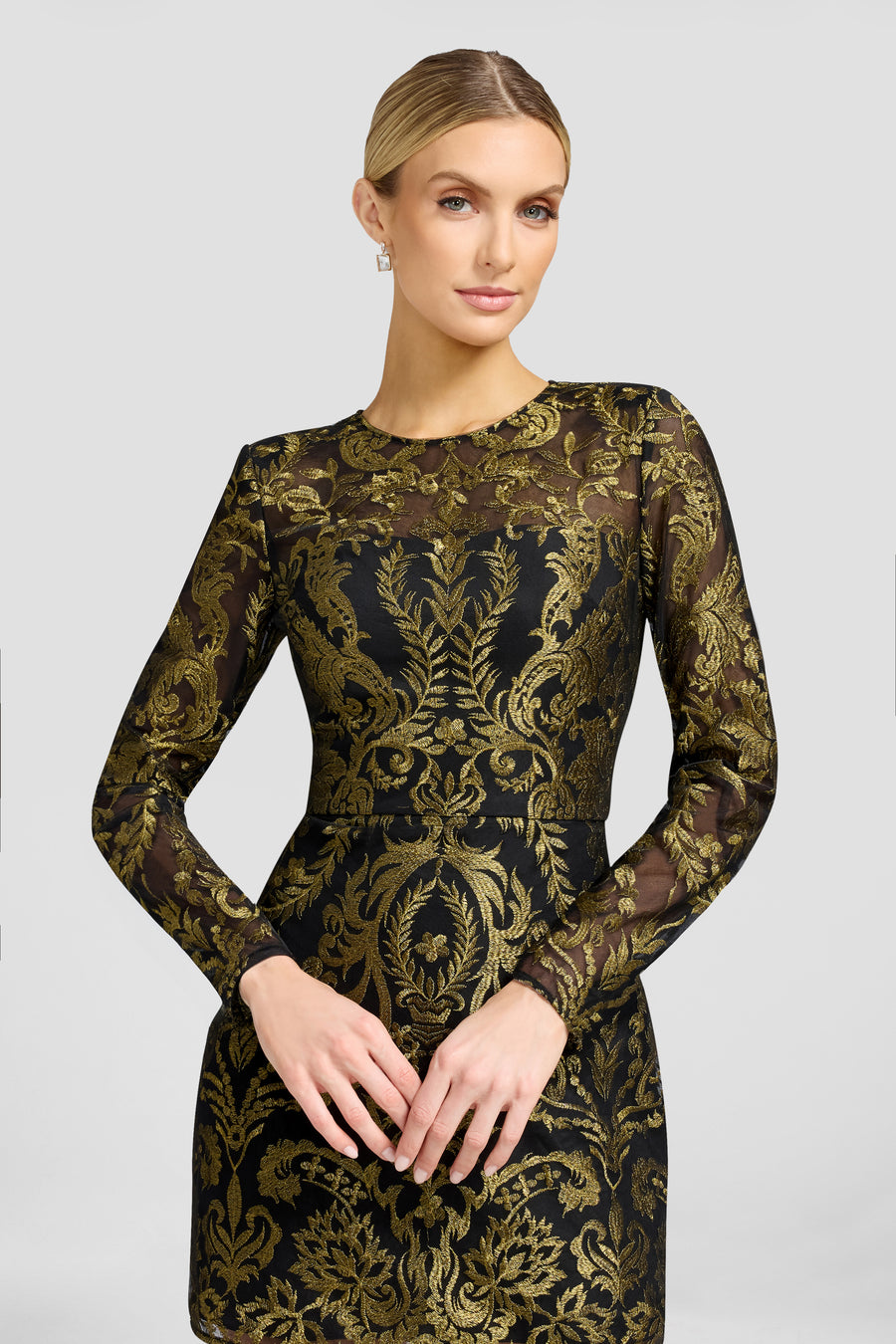 Stassi Dress / BLACK-GOLD