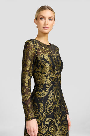 Stassi Dress / BLACK-GOLD