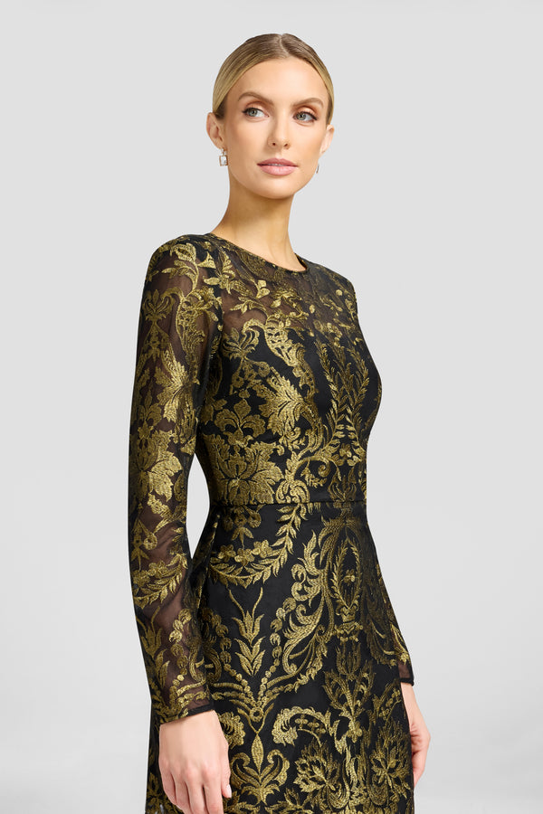 Stassi Dress / BLACK-GOLD