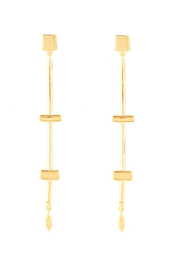 gold vermeil dangle earrings