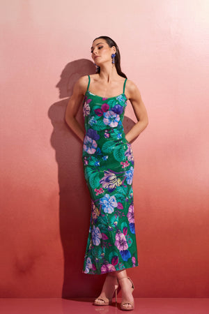 Susan Dress / KELLY GREEN MULTI