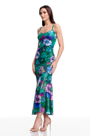 Susan Dress / KELLY GREEN MULTI