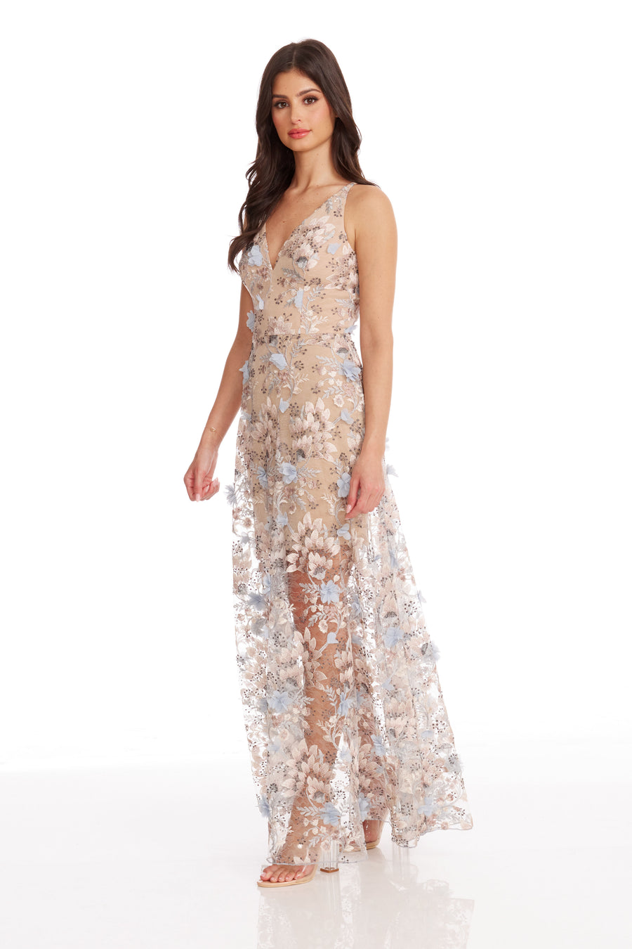Dress The Population Sidney Gown - Pink Dress The Population Sidney Gown - Pink