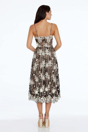 Tahani Dress / BLACK-WHITE