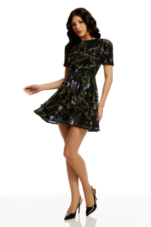Tanner Dress / BLACK MULTI