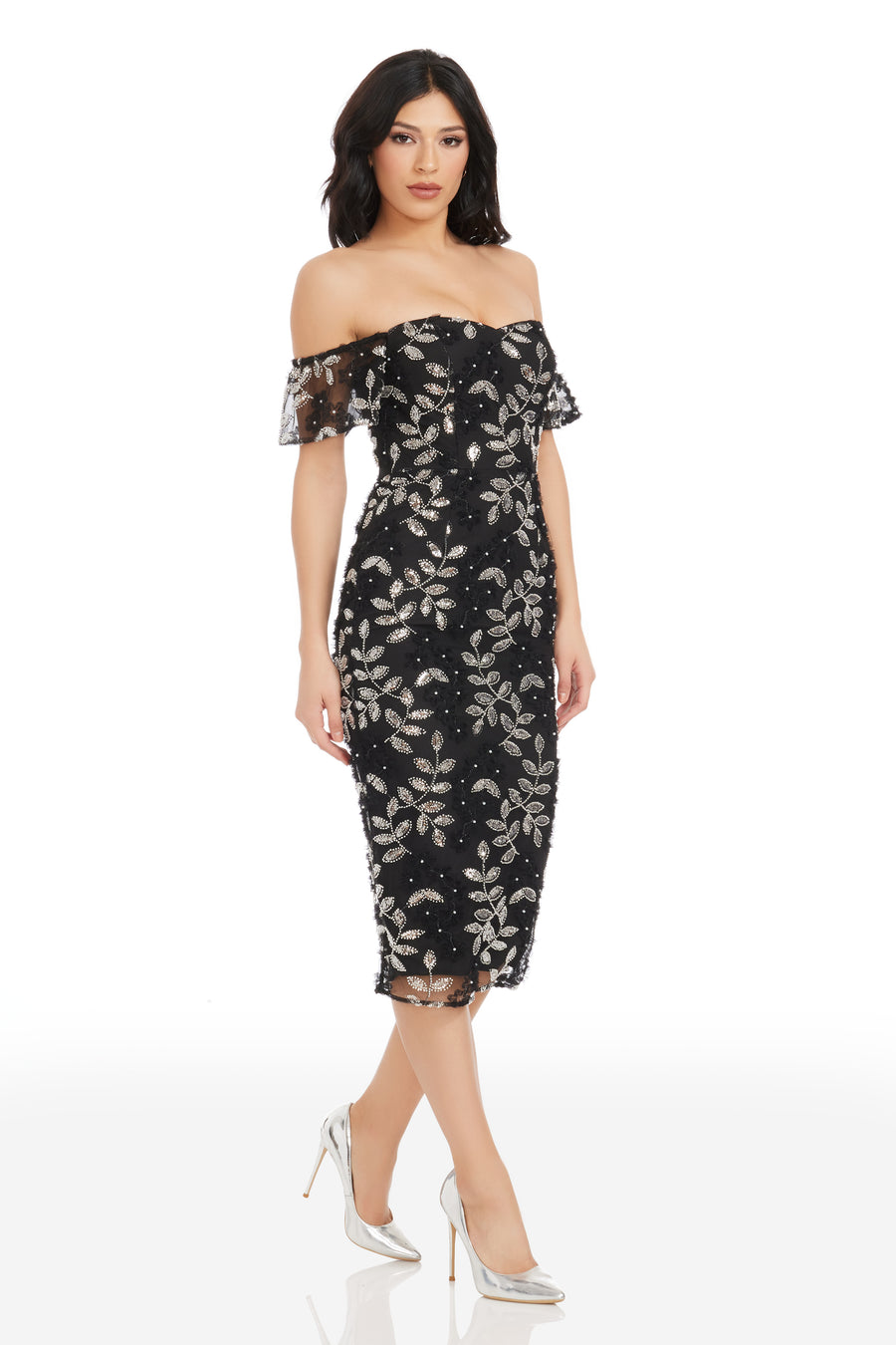 dress the population jaida sheath Dress The Population Jada Off-The-Shoulder Sequence Bodycon Mini Dress SZ XS NEW