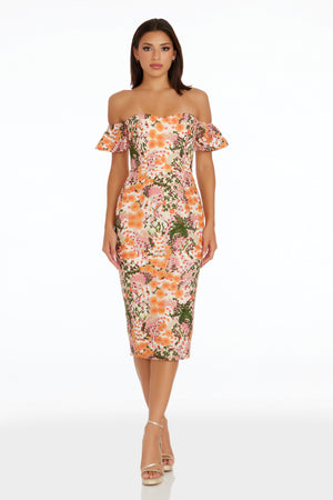 Tara Dress / APRICOT MULTI