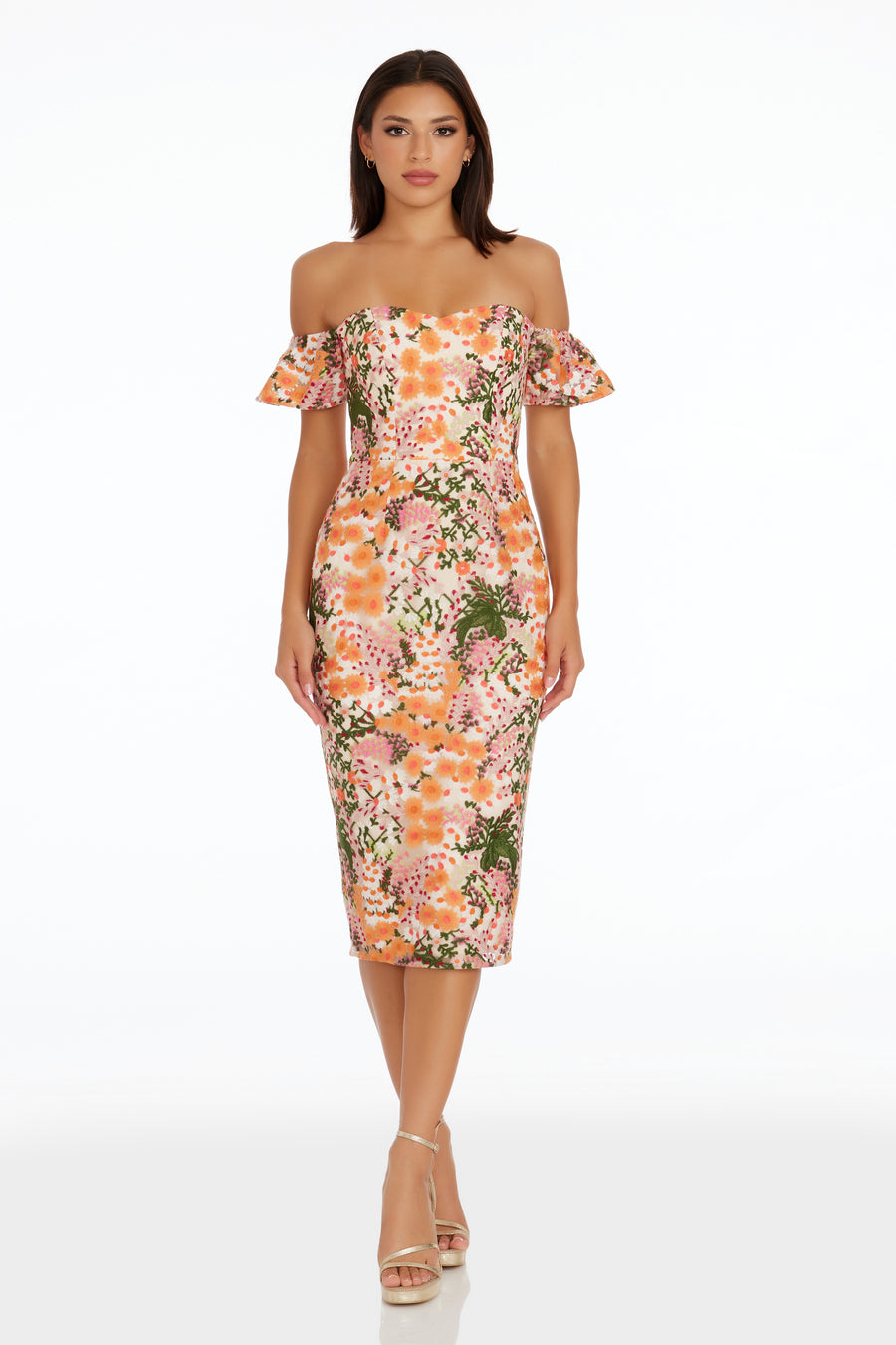Tara Dress / APRICOT MULTI