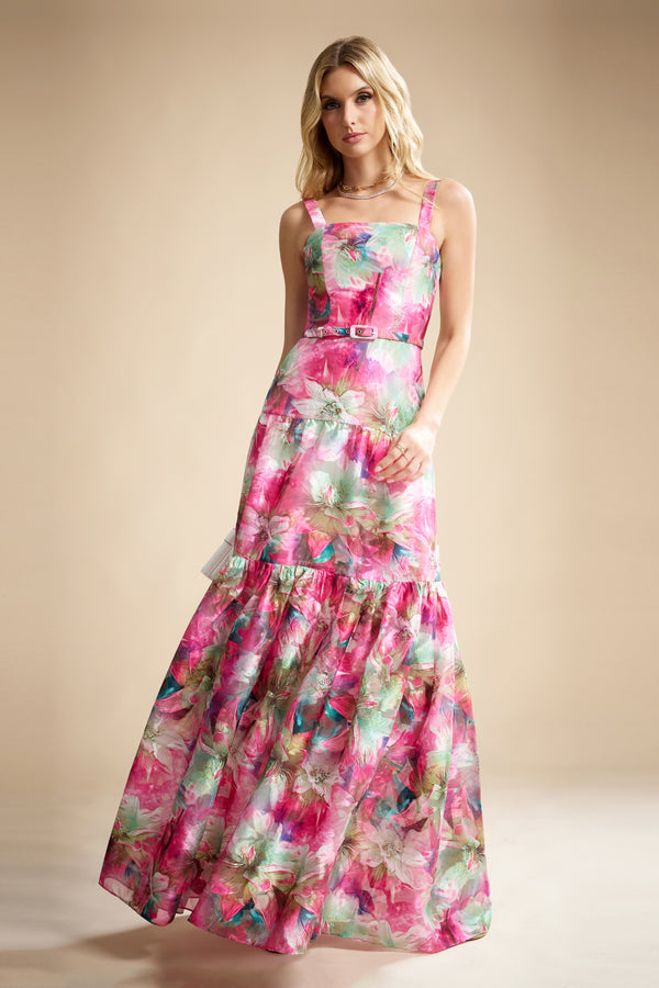 dress the population monica Monica Tea Length Trumpet Dress