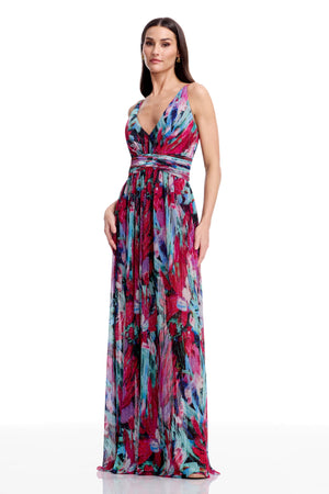 Taylor Gown / BRIGHT FUCHSIA MULTI