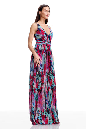 Taylor Gown / BRIGHT FUCHSIA MULTI