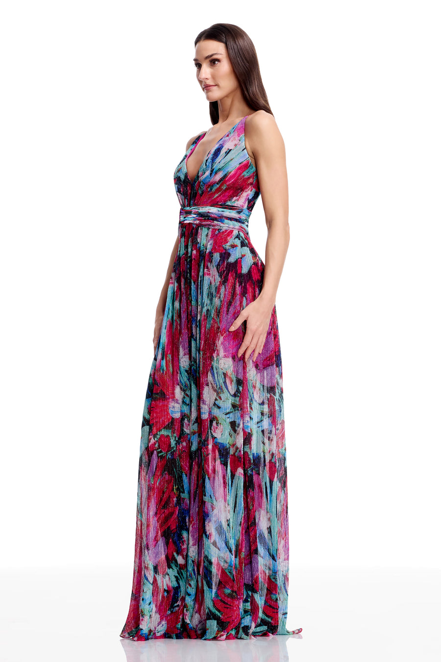 Taylor Gown / BRIGHT FUCHSIA MULTI