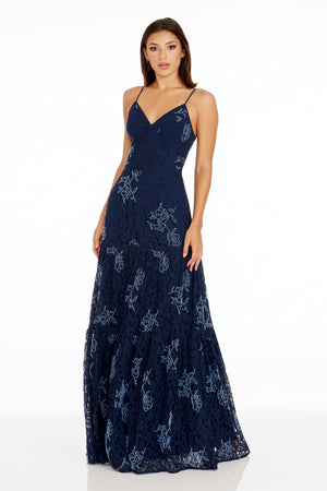 Tess Gown / NAVY MULTI