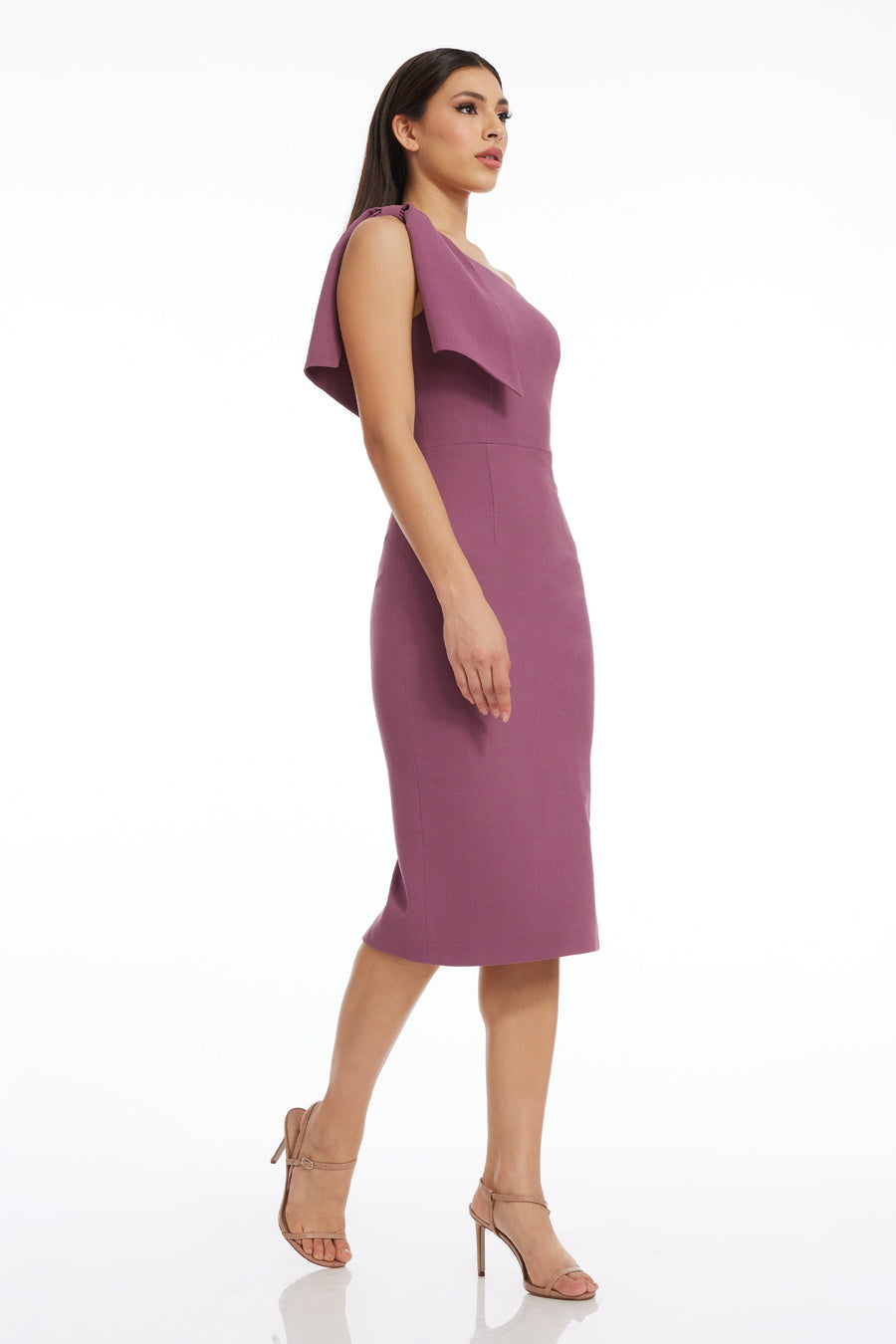 dress the population tiffany dress One Shoulder in Red accentuating your figure Tiffany Sheath by Dress The
