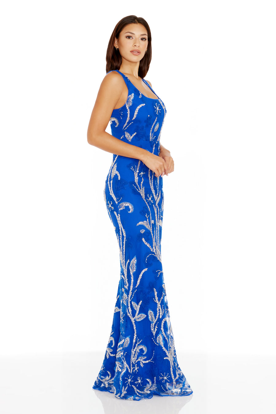 Tyra Gown / ELECTRIC BLUE MULTI