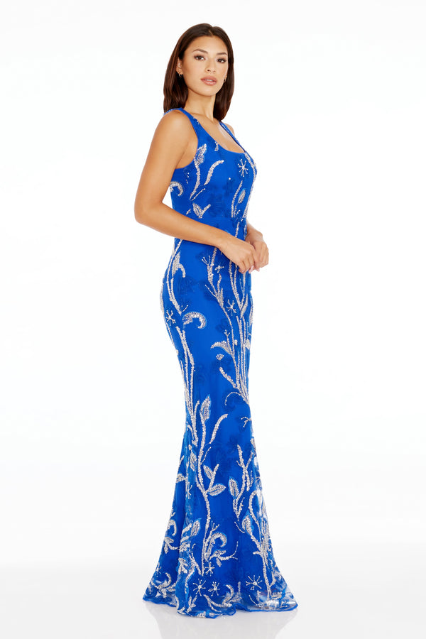 Tyra Gown / ELECTRIC BLUE MULTI