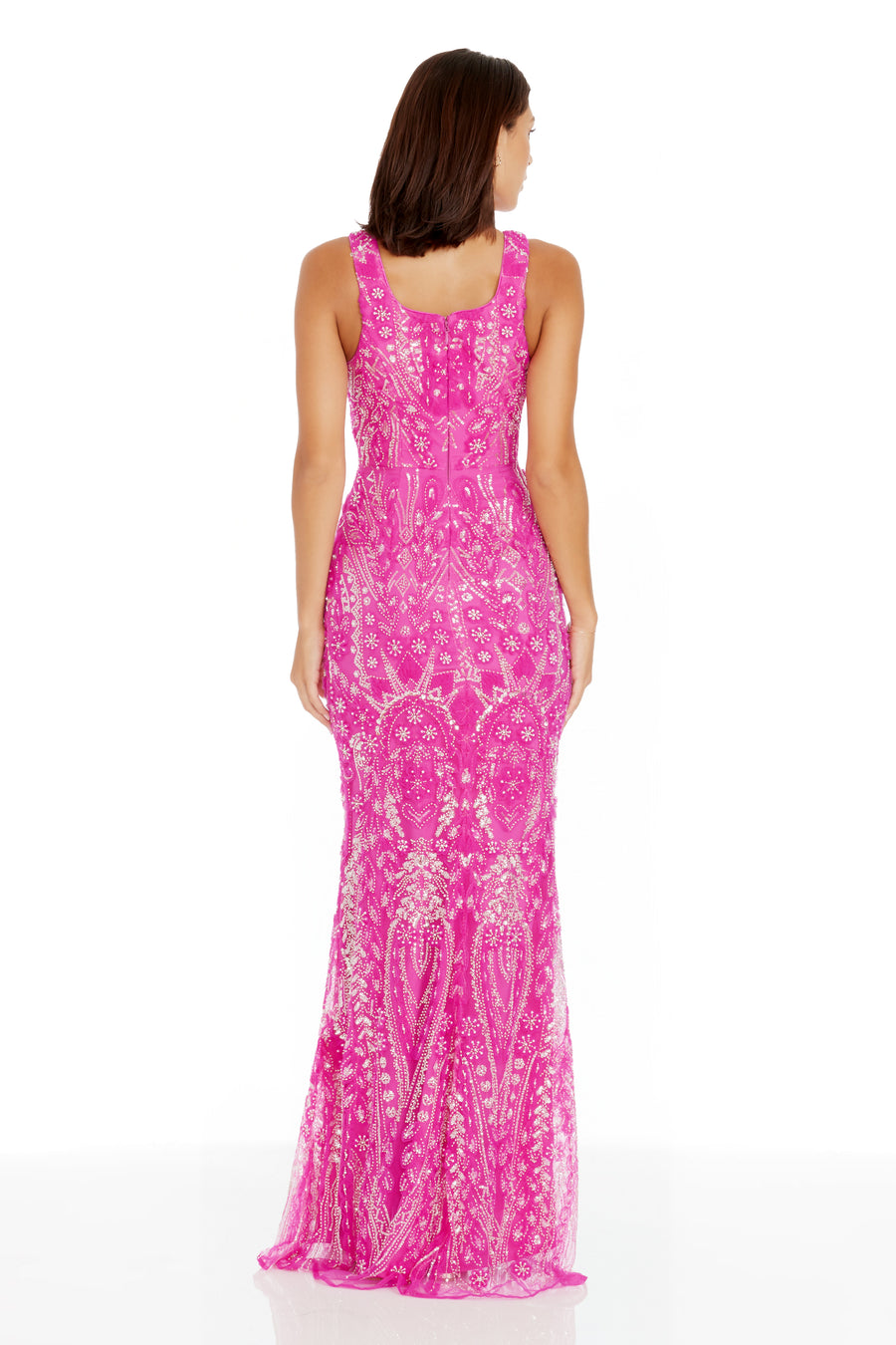 Tyra Gown / BRIGHT FUCHSIA MULTI