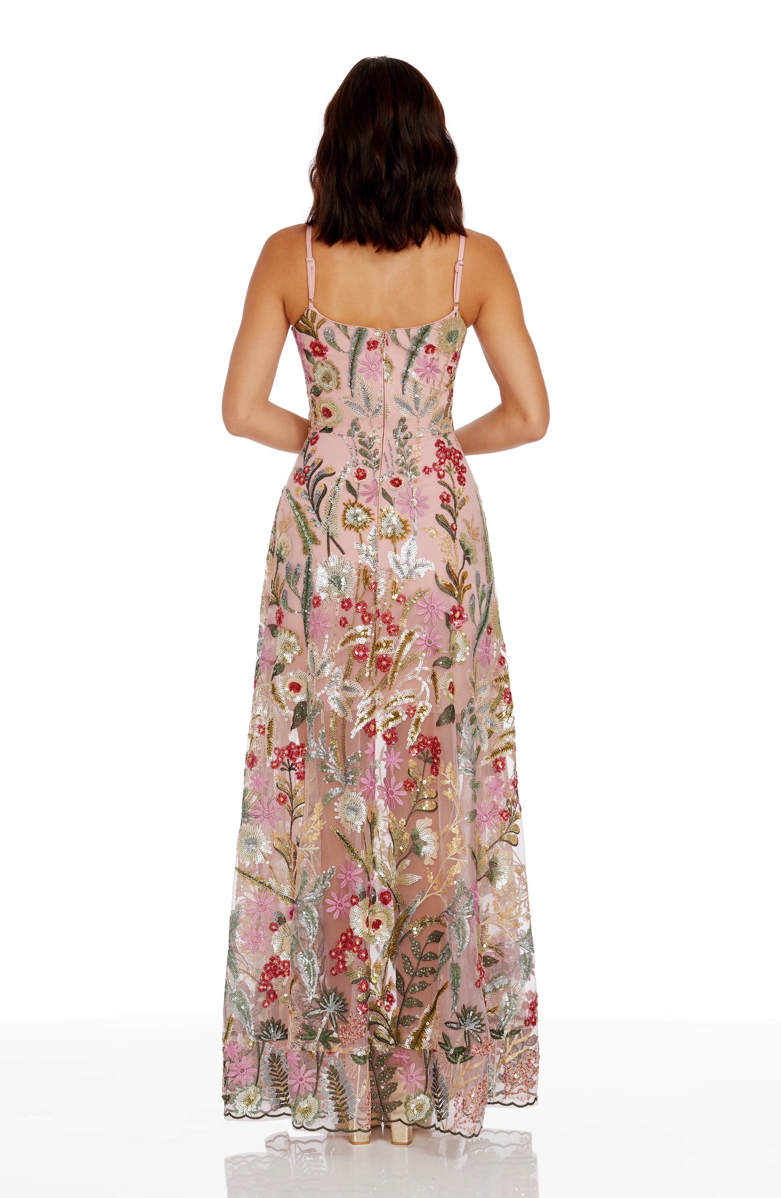 dress the population melina dress Fuchsia Melina Lace Maxi