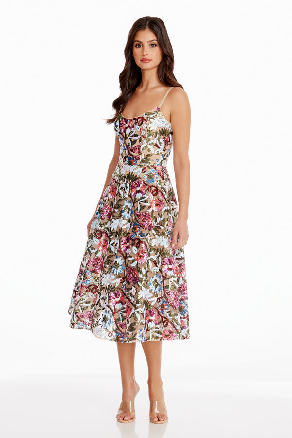 Uma Dress / BRIGHT FUCHSIA MULTI