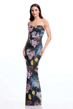 Vada Gown / BLACK MULTI