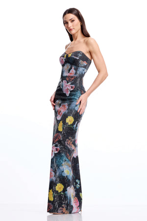 Vada Gown / BLACK MULTI