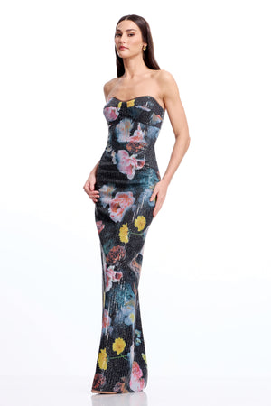 Vada Gown / BLACK MULTI