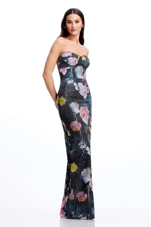 Vada Gown / BLACK MULTI