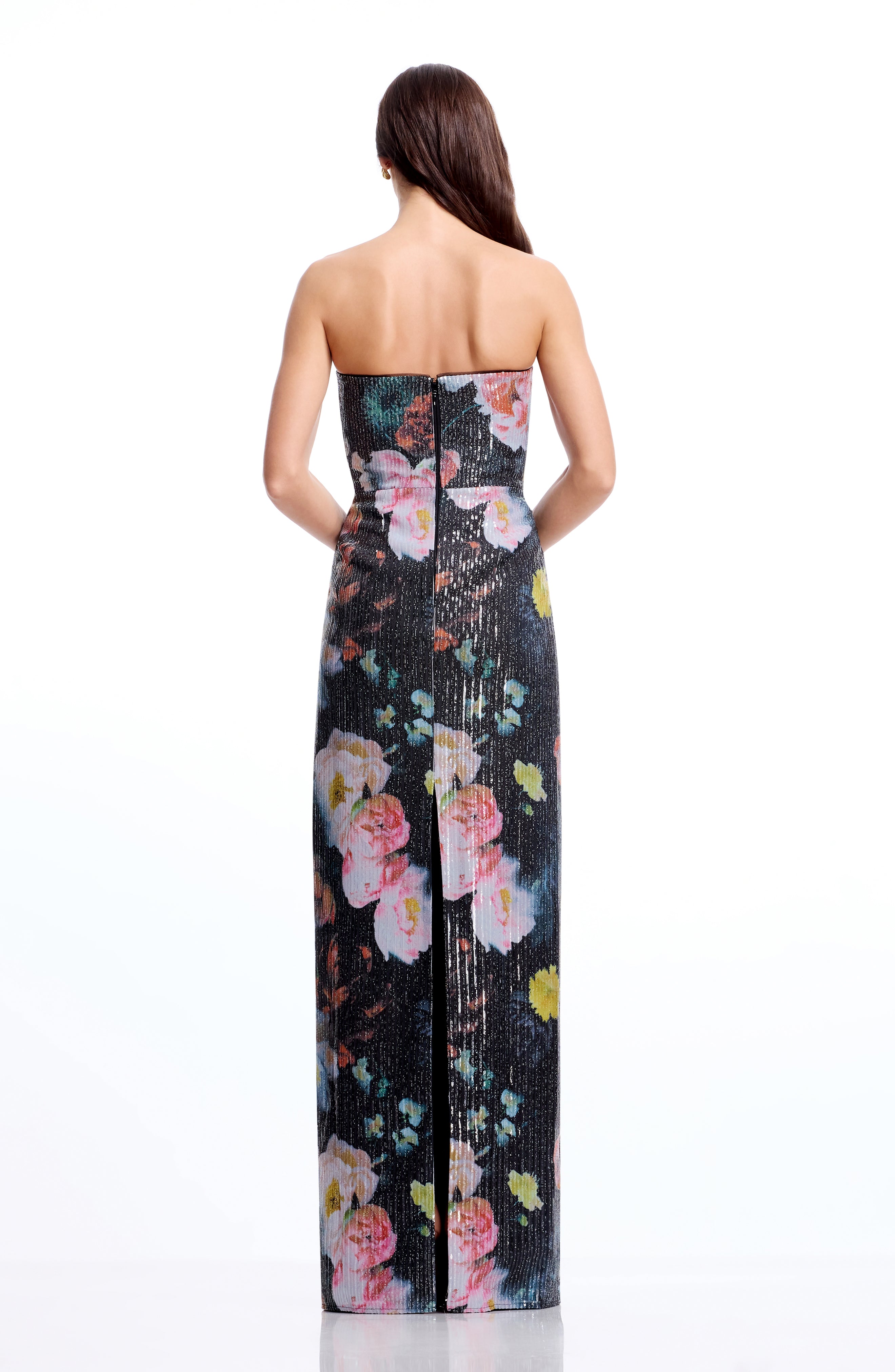dress the population vada paillette strapless gown Vada Gown by Dress The Population