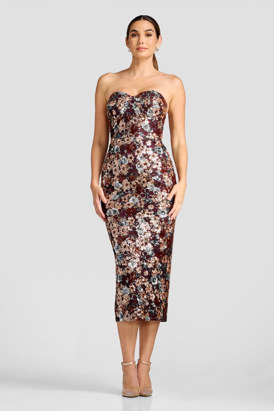 Vada Dress / BURGUNDY MULTI