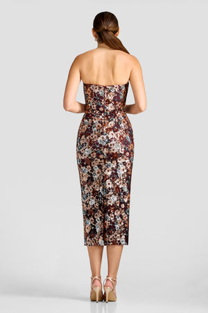 Vada Dress / BURGUNDY MULTI