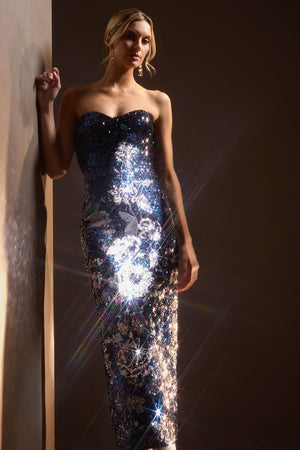 Vada Dress / NAVY MULTI