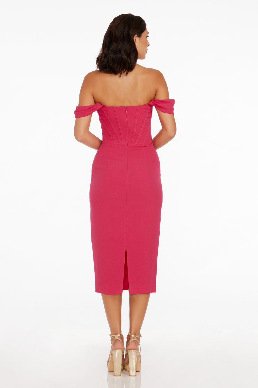 vickie off the shoulder midi corset dress Vickie Off the Shoulder Midi Corset Dress (Women)