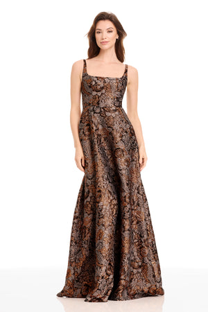 VIENNA DRESS / BRONZE MULTI