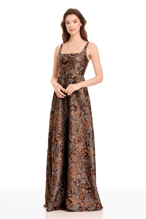 VIENNA DRESS / BRONZE MULTI