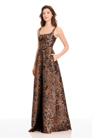 VIENNA DRESS / BRONZE MULTI