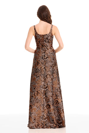 VIENNA DRESS / BRONZE MULTI