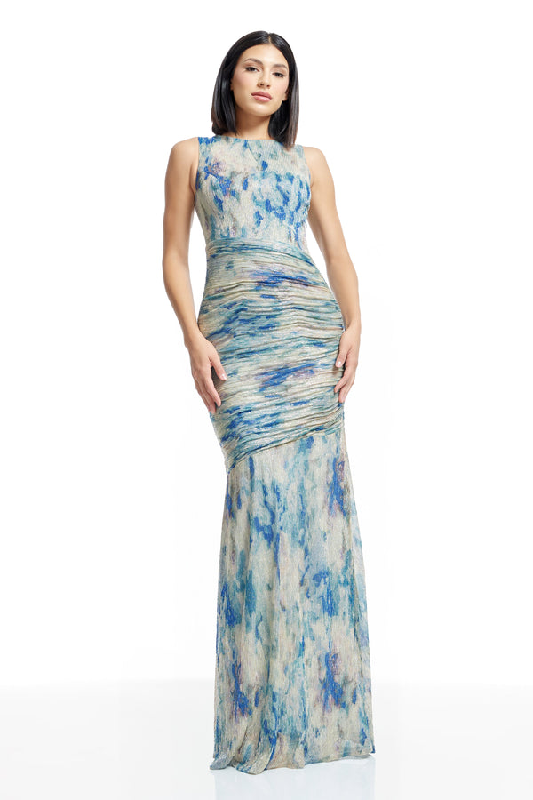 Violetta Dress / Pale Blue Multi