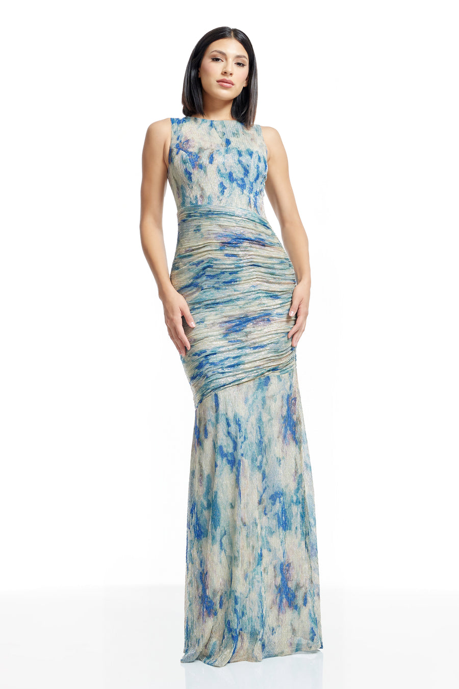 Violetta Dress / Pale Blue Multi