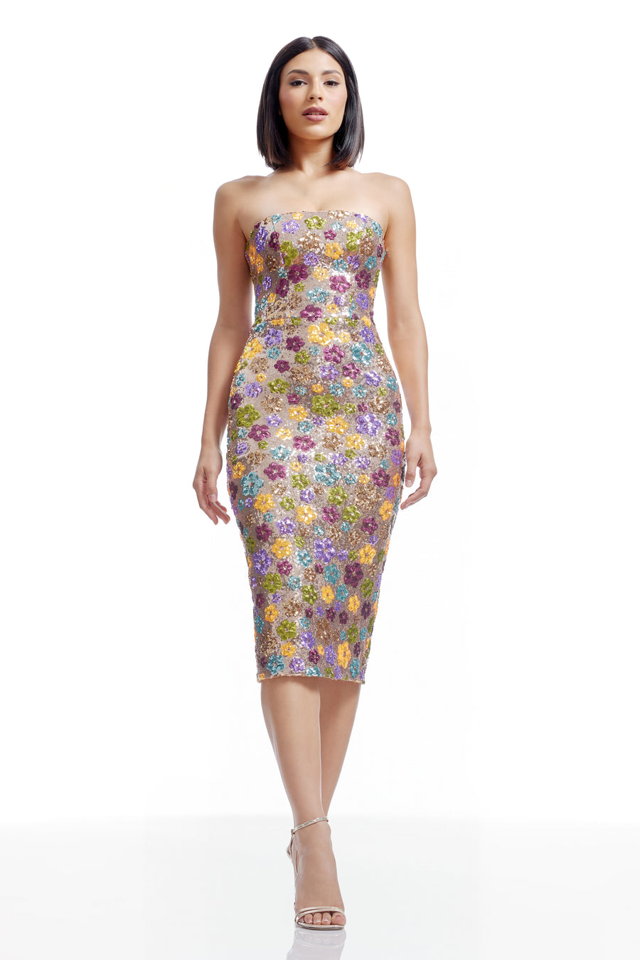 Viviana Dress / Gold Multi