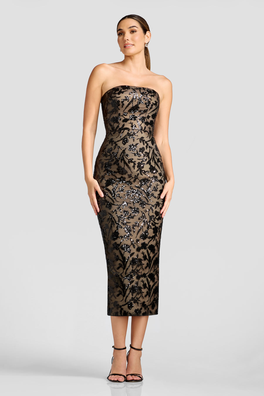 Viviana Dress / BLACK-NUDE 