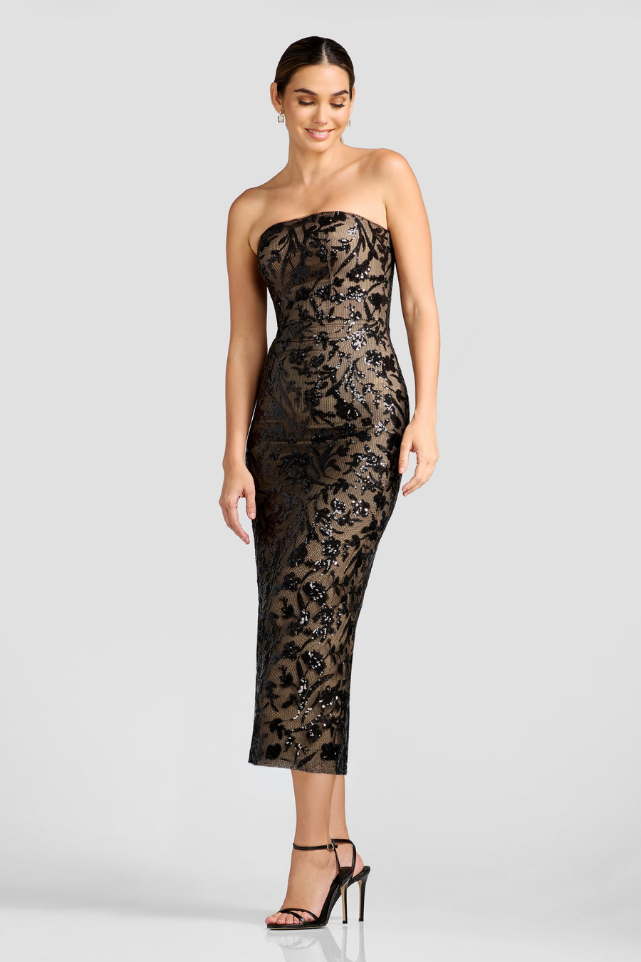 Viviana Dress / BLACK-NUDE 