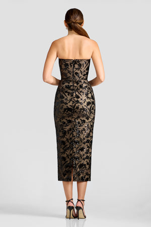 Viviana Dress / BLACK-NUDE 
