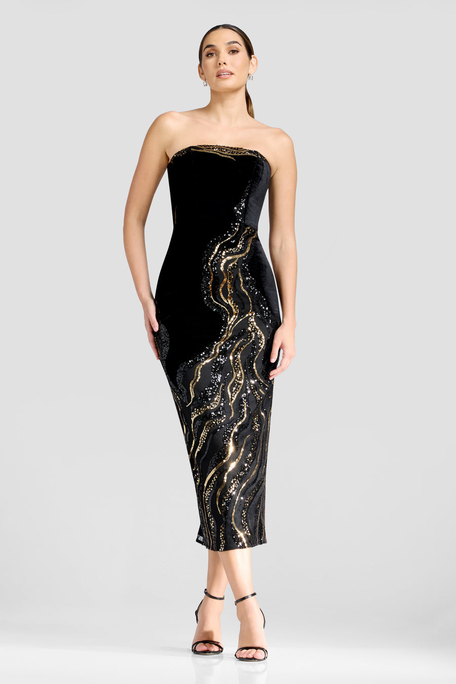 Viviana Dress / BLACK MULTI