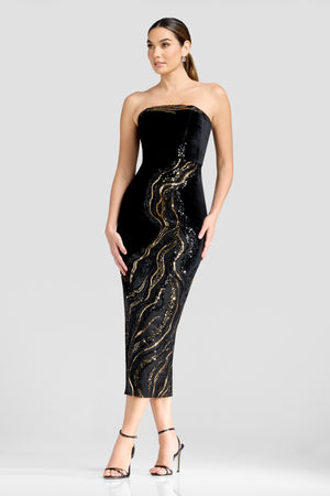 Viviana Dress / BLACK MULTI