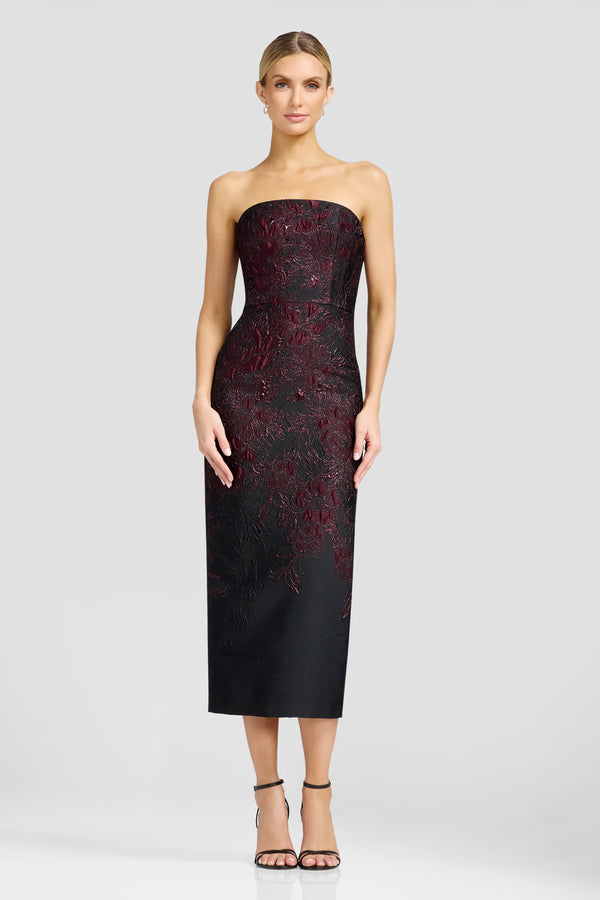Viviana Dress / DARK CHERRY MULTI